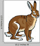 Sitting Brown Hare on White Wall Decal