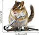 craftsman chipmunk with wrench Wall Decal