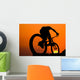 Mountain Biker Silhouette Wall Decal