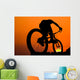 Mountain Biker Silhouette Wall Decal