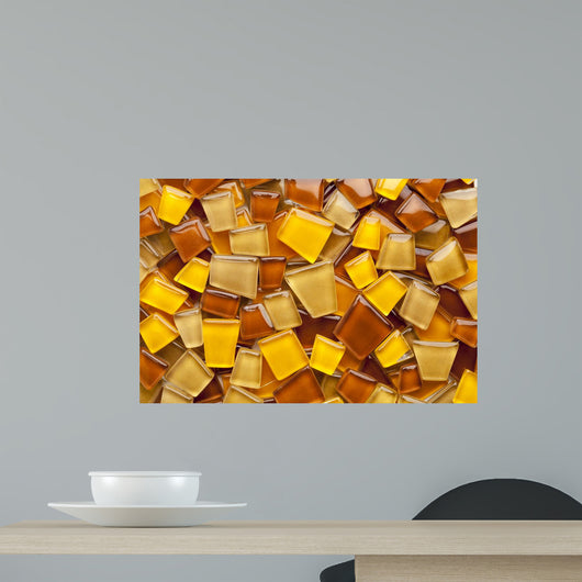 Amber Glass Mosaic Tiles Wall Mural