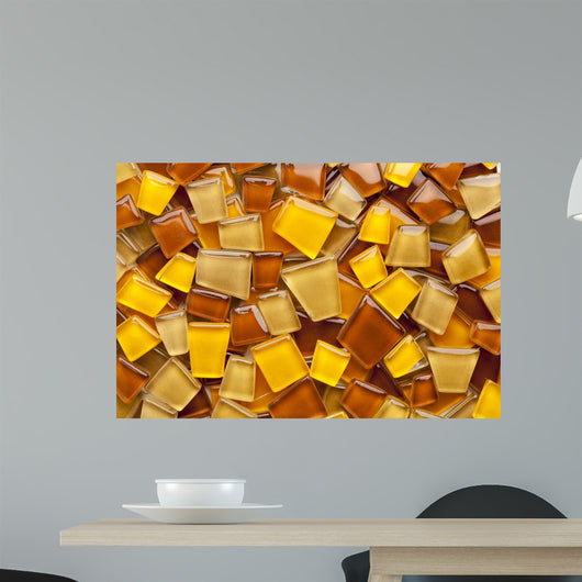 Amber Glass Mosaic Tiles Wall Mural