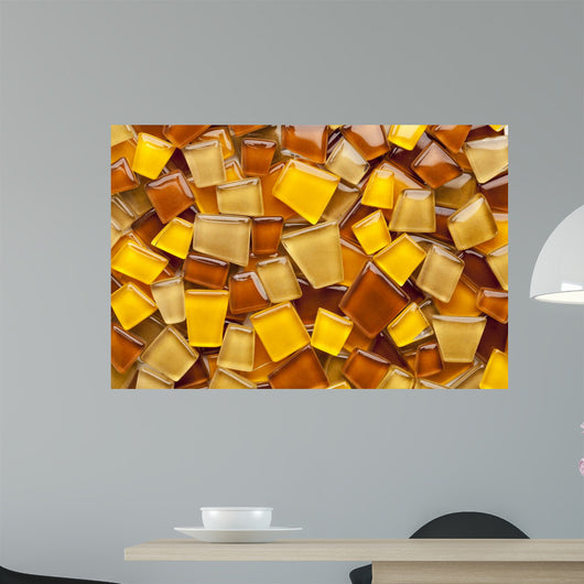Amber Glass Mosaic Tiles Wall Mural