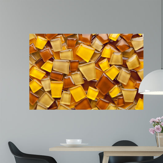 Amber Glass Mosaic Tiles Wall Mural