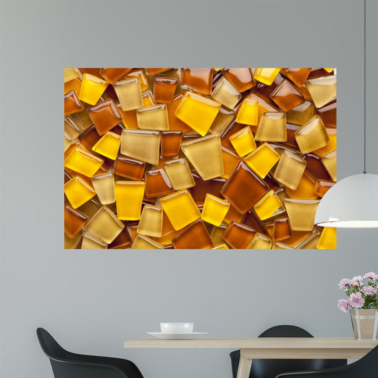 Amber Glass Mosaic Tiles Wall Mural