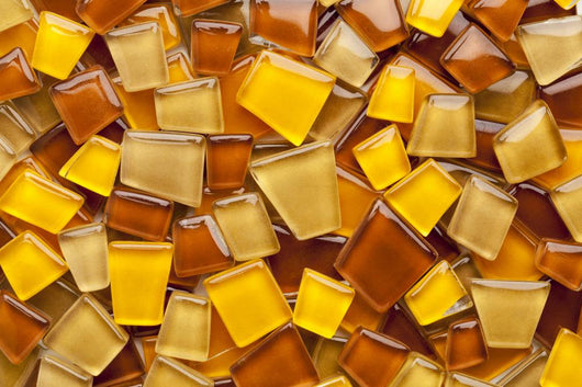 Amber Glass Mosaic Tiles Wall Mural