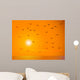 Flying Birds Against Orange Sunset Wall Mural