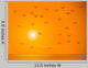 Flying Birds Against Orange Sunset Wall Mural