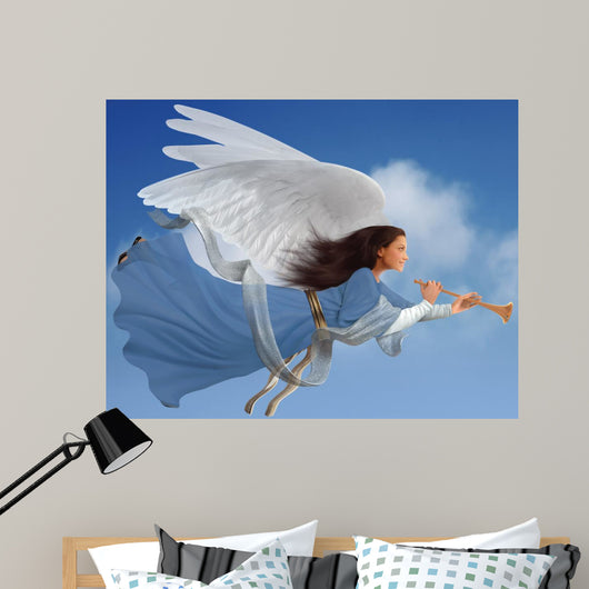 Angel White Wall Mural