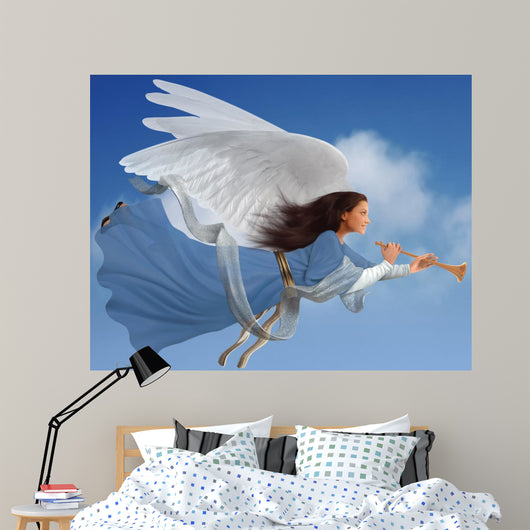Angel White Wall Mural