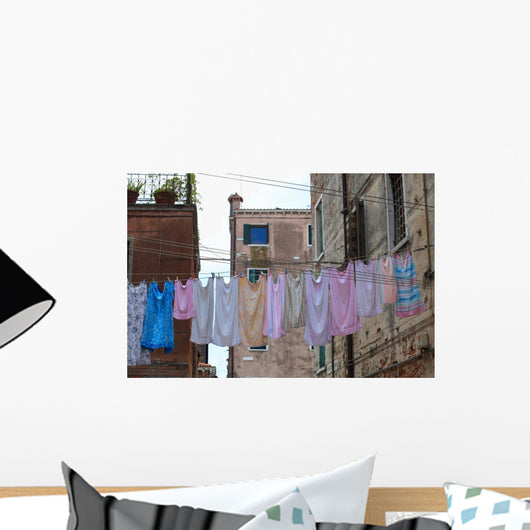 Clothes Hanging Wall Mural