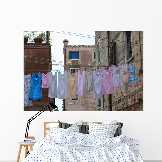 Clothes Hanging Wall Mural