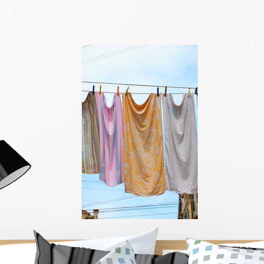 Clothes Hanging Wall Mural