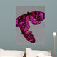 Pink Butterfly Still Life Wall Mural