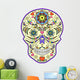 abstract  colorful skull Wall Decal