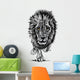 Sketch of a big male African lion Wall Decal