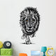 Sketch of a big male African lion Wall Decal