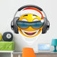 DJ Emoticon Santa Wall Decal