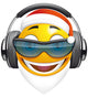 DJ Emoticon Santa Wall Decal