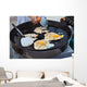 Oysters Fried in Egg Batter Being Cooked Wall Mural