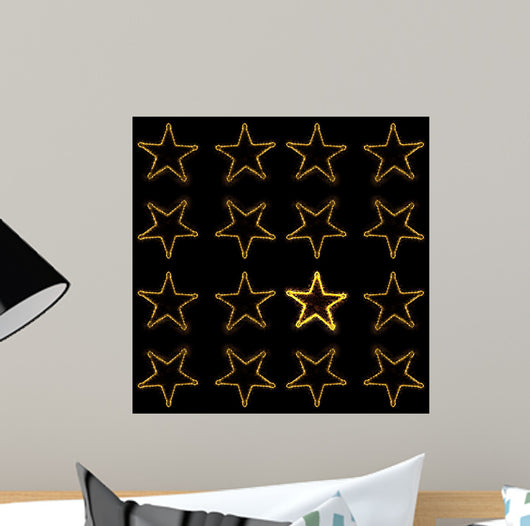 With Christmas Stars Wall Decal