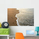 footprints on the beach Wall Mural