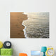 footprints on the beach Wall Mural