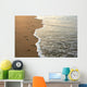 footprints on the beach Wall Mural