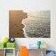 footprints on the beach Wall Mural