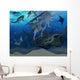 Shipwreck Illustration Wall Mural