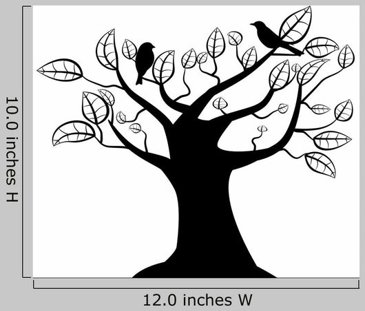 Silhouette Tree with Birds