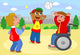 Two Children Playing Volleyball Wall Mural