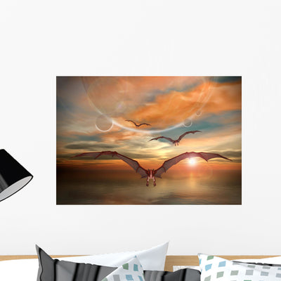 Fantasy Scene with Flying shown on a wall