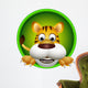 Cute Tiger Head Wall Decal