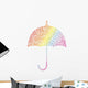 Rainbow parasol. Wall Decal