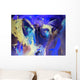 Blue Abstract Paintings Wall Mural