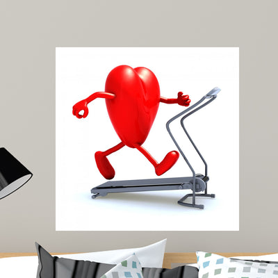 Heart Running Machine shown on a wall