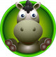cute donkey head cartoon Wall Decal