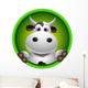 cute cow head cartoon Wall Decal