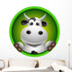 cute cow head cartoon Wall Decal