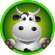 cute cow head cartoon Wall Decal