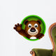 cute bear head cartoon Wall Decal
