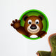 cute bear head cartoon Wall Decal