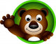 cute bear head cartoon Wall Decal
