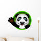 cute panda head cartoon Wall Decal