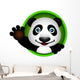 cute panda head cartoon Wall Decal