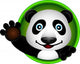 cute panda head cartoon Wall Decal