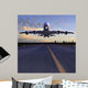 Airplane Landing 3D Illustration Wall Mural