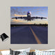 Airplane Landing 3D Illustration Wall Mural