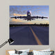 Airplane Landing 3D Illustration Wall Mural